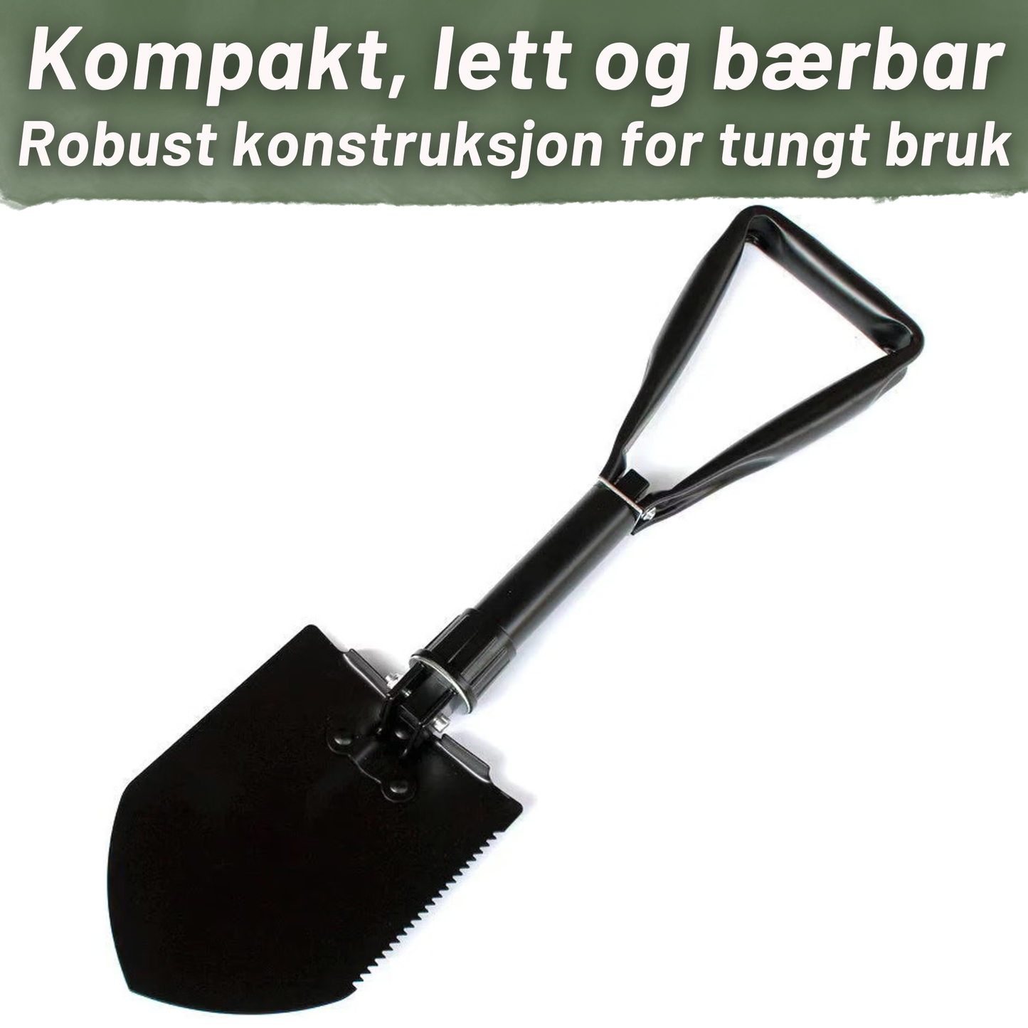 Sammenleggbar spade – kompakt design